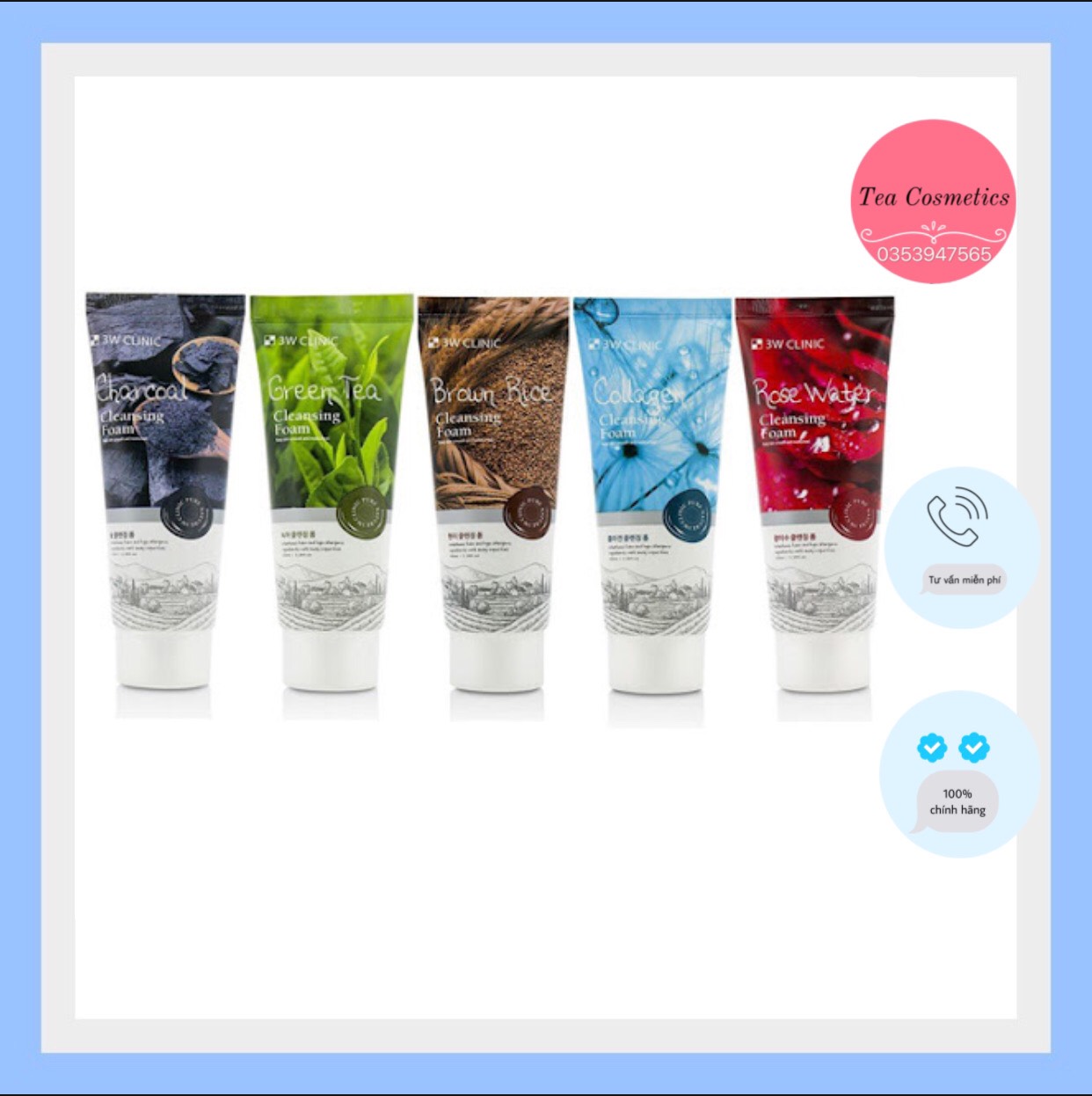 [HCM]Sữa rửa mặt 3W Clinic Collagen 100ml