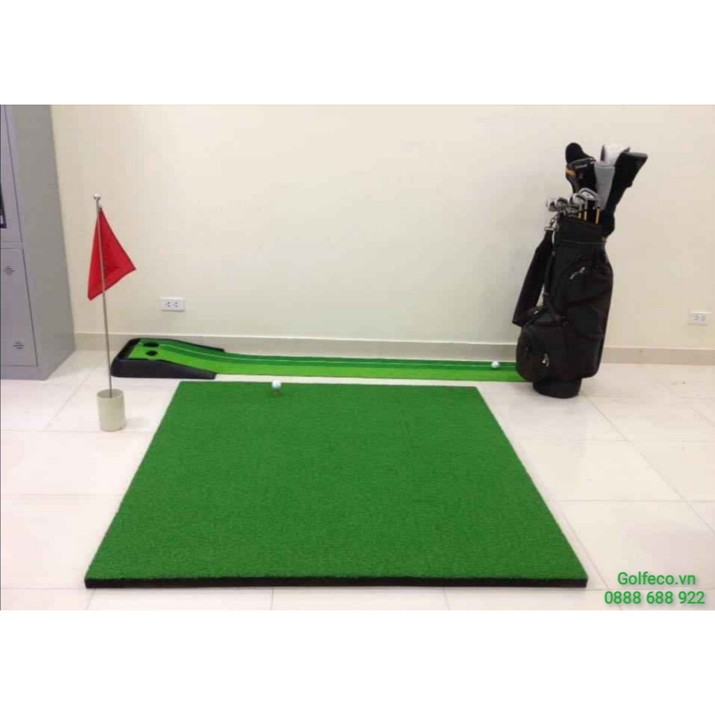 Golf Swing Practice Mat - Golf Practice Mat - Golf Swing Mat (Includes 1 Rubber Tee and 3 Practice Balls)