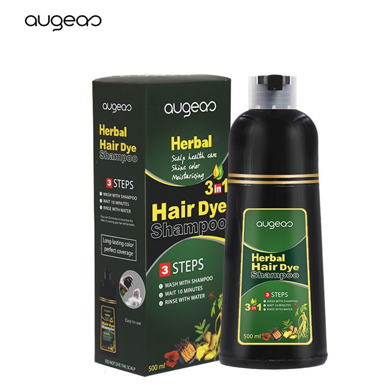 Dầu gội trị tóc bạc tóc bạc Augeas chiết xuất từ thảo dược Trung Quốc nhân sâm trị tóc bạc trong vòng 5 phút không mùi thơm khó chịu. Xem kết quả lần đầu tiên 500ml ban đầu nhập khẩu