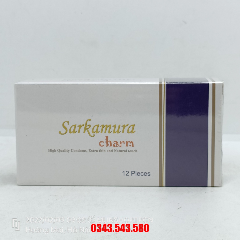 Bao Cao Su Siêu Mỏng Sarkamura Charm Hộp 12 Chiếc