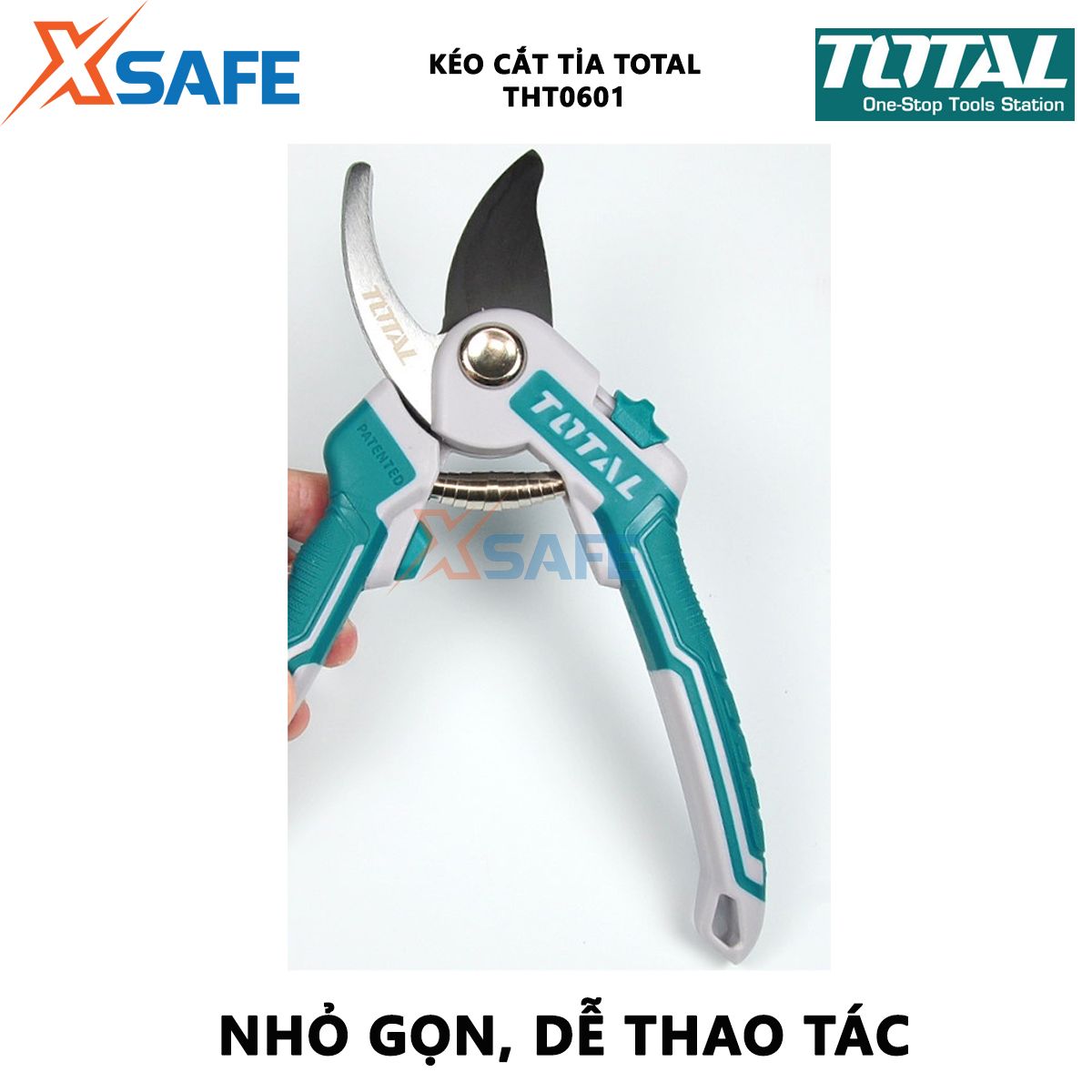 Kéo cắt tỉa cành cây TOTAL THT0601 | Kéo cắt tỉa cây Kích thước: 8,5 (220mm) Tay cầm PP coverd dùng để cắt tỉa cây, tạo hình khối cho tán cây