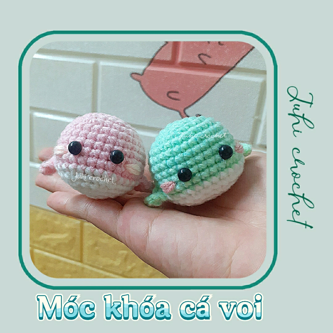 Móc khoá handmade cá voi len đáng yêu🐳🐳