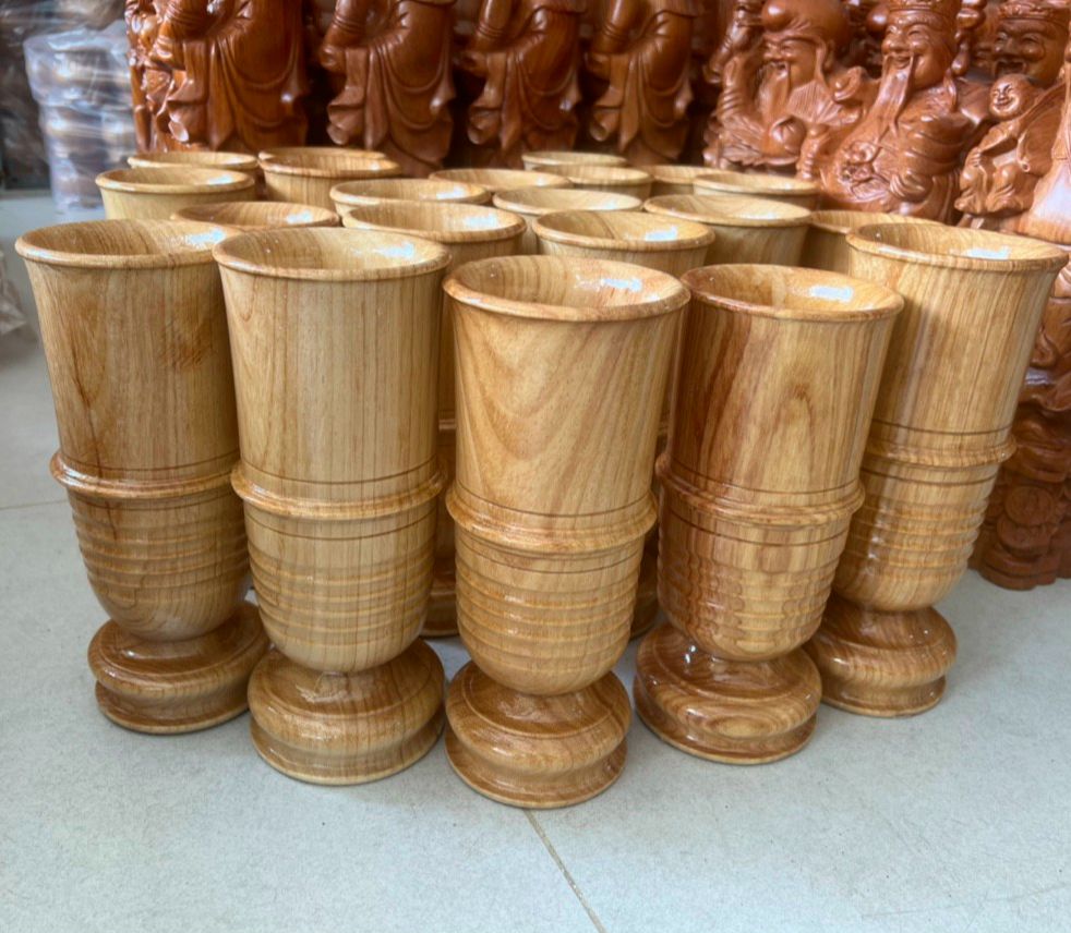 Ống đựng nhang gỗ gỏ cao 25cm