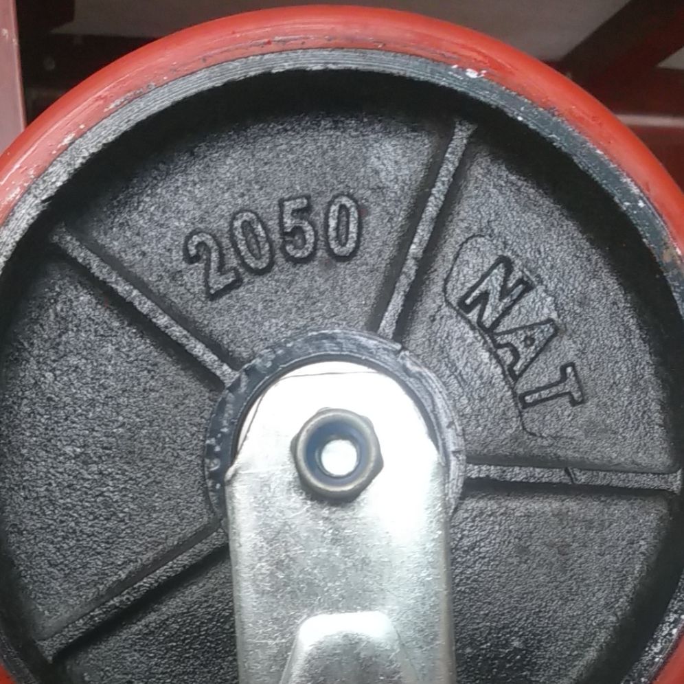 [HCM]Bộ 2 cái Bánh xe đẩy cố định 200×50 pu gang