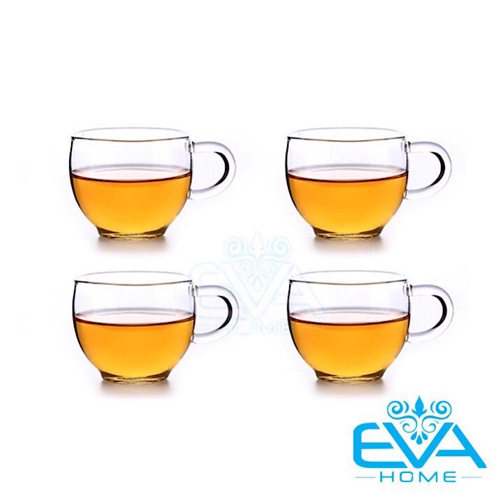 Bộ 4 tách trà thủy tinh chịu nhiệt cao cấp