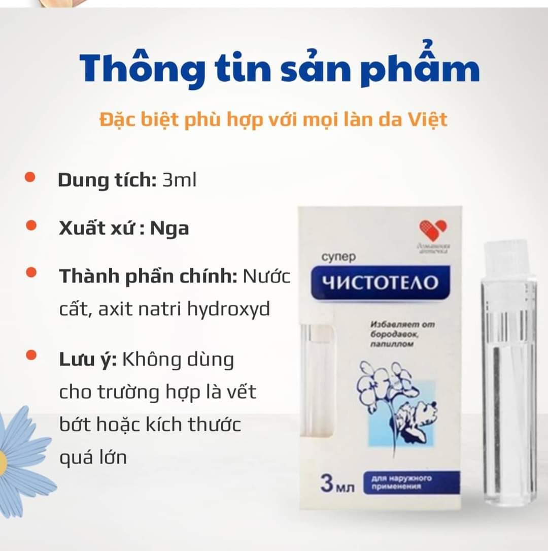 Gel tẩy nốt ruồi, mụn thịt , mụn cóc
