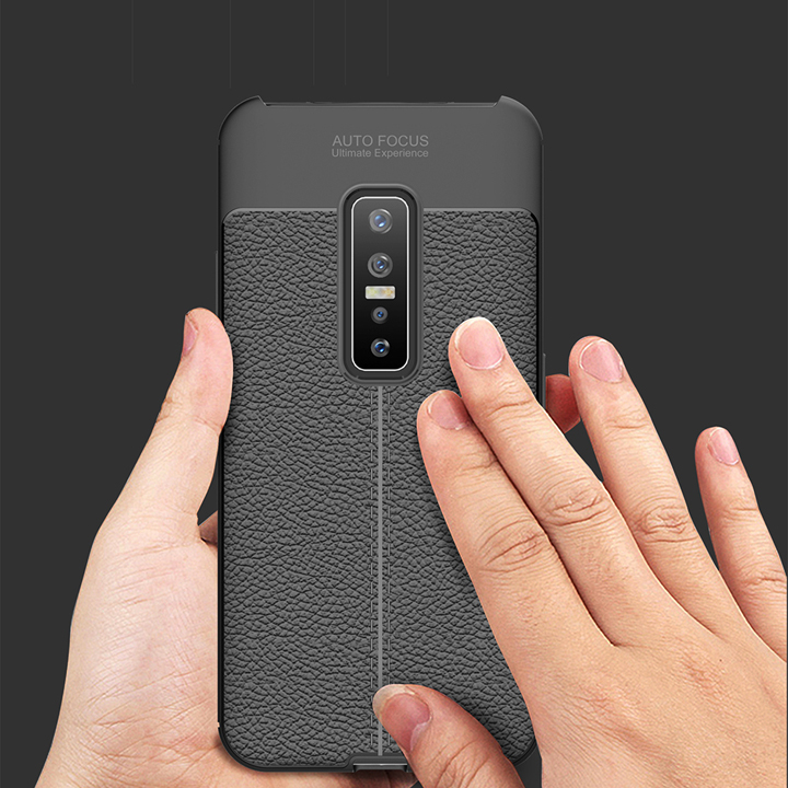 Ốp lưng Vivo V17 Pro silicon giả da Auto Focus