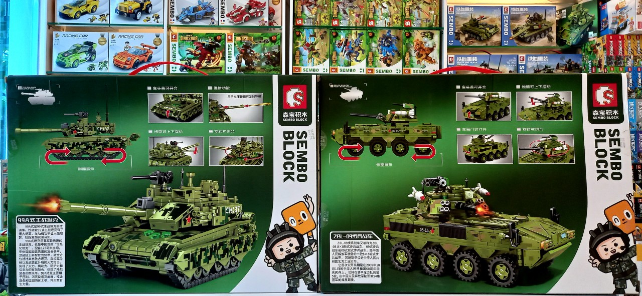 Mô Hình Lắp Ráp Lego Xe Tăng Chiến Đấu ( Sembo Block )