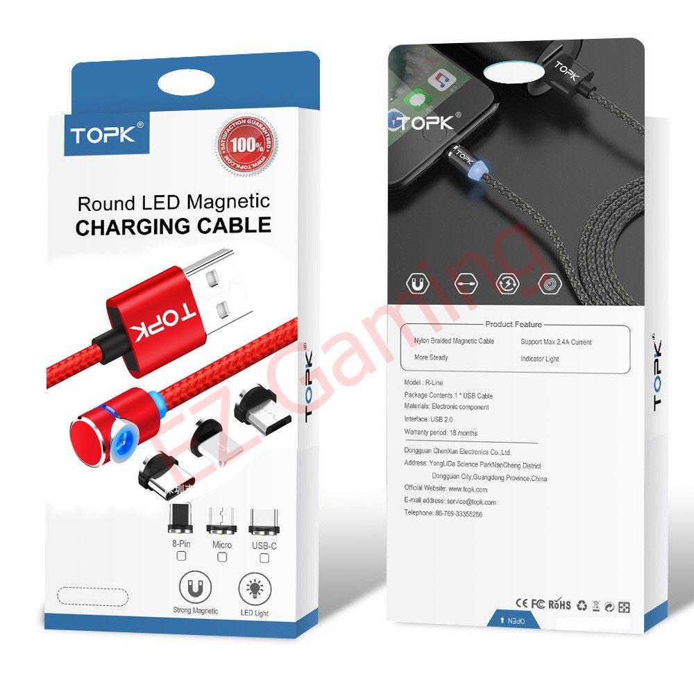 CÁP SẠC NAM CHÂM TOPK ĐẦU XOAY 360