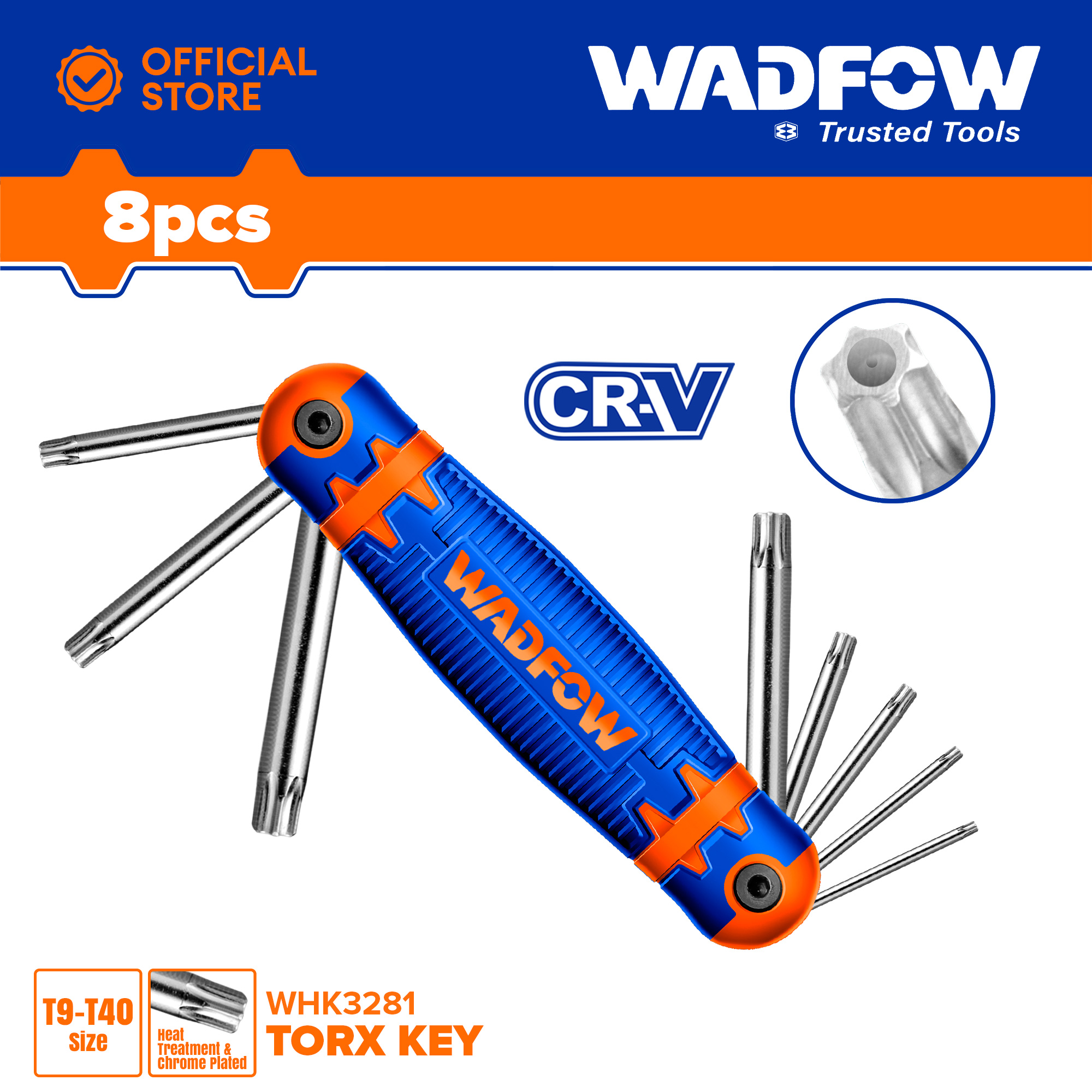 Bộ 8 chìa lục giác sao / lục giác bông t9-t40 wadfow whk3281