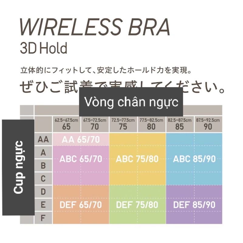 (UNIQLO chính hãng Nhật) Áo ngực không gọng Wireless Bra UNIQLO