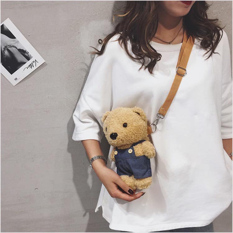 Túi đeo chéo gấu bông Teddy siêu cute cho bé