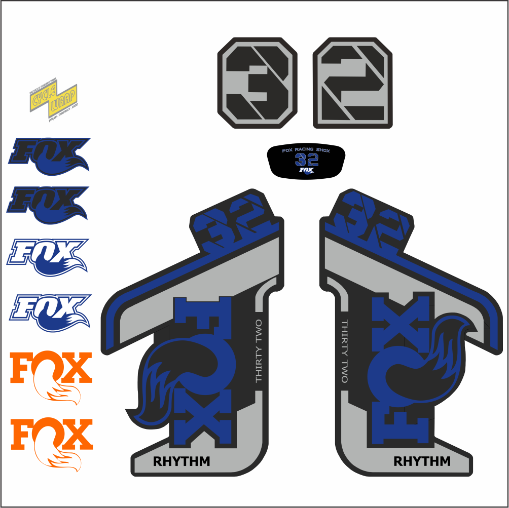 Tem decal dán phuộc xe đạp FOX Rhythm 32 2021
