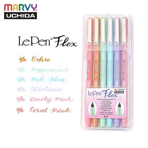 Bút Calligraphy Marvy LePen Flex 4800 Đủ 18 Màu