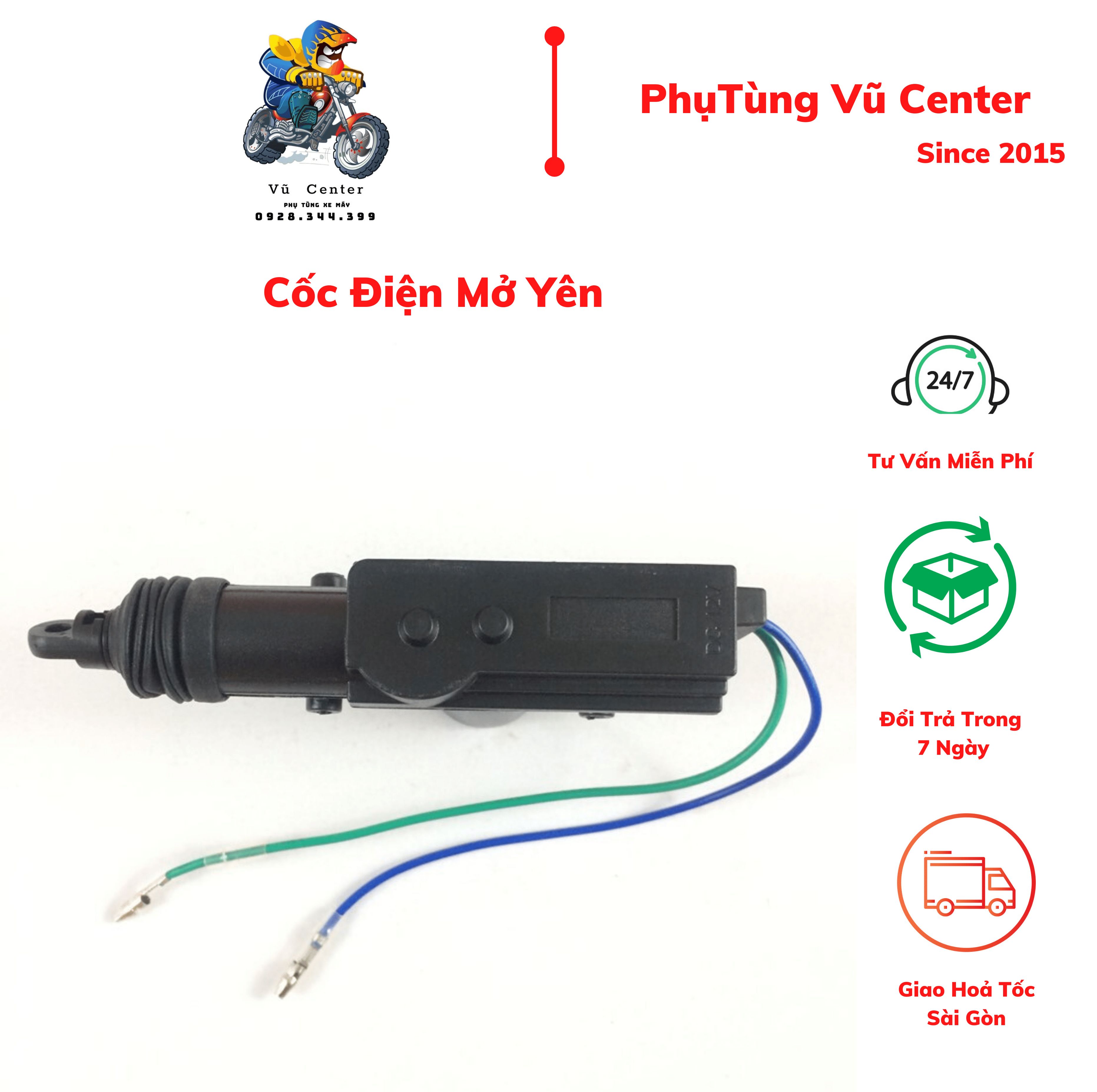 [HCM] Cốc điện mở yên xe gắn máy [ Chuột rút ]