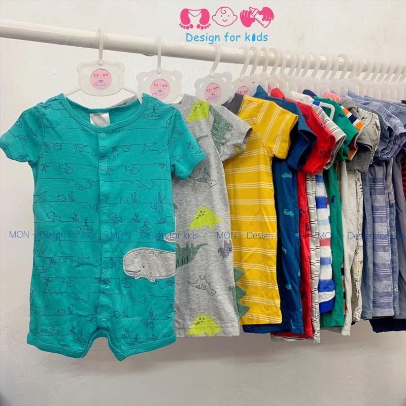 (Size 6-9m) (Link 2) Bộ body đùi romper xuất dư Car.ter's cho bé trai (chọn mẫu)