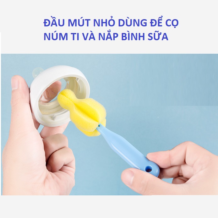Bộ dụng cụ cọ rửa bình sữa 5 chi tiết cho bé