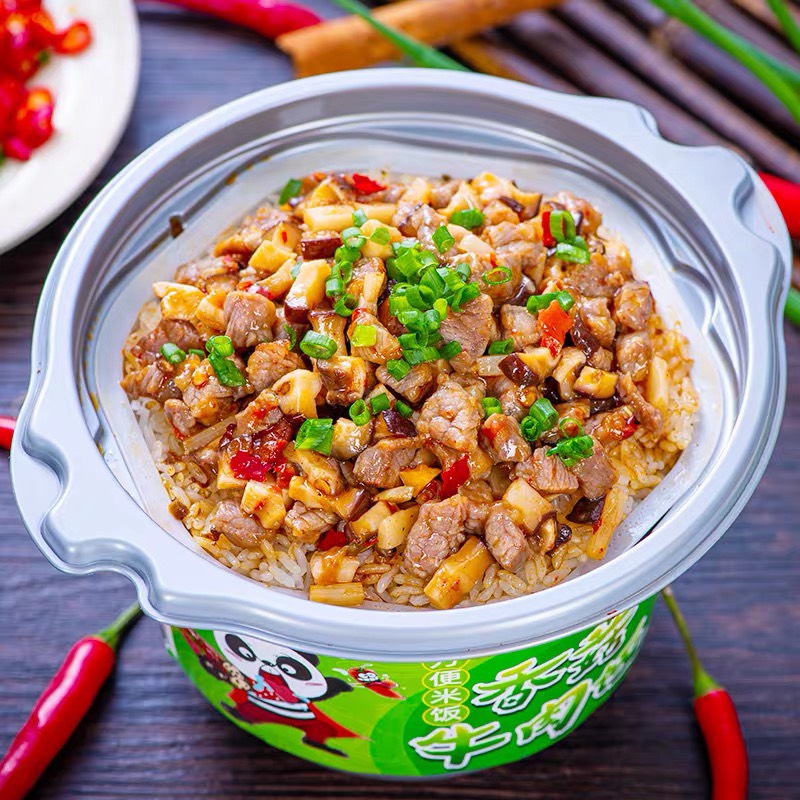 CƠM TỰ SÔI Cơm ăn liền ĐỦ VỊ - Cơm tự sôi Panda