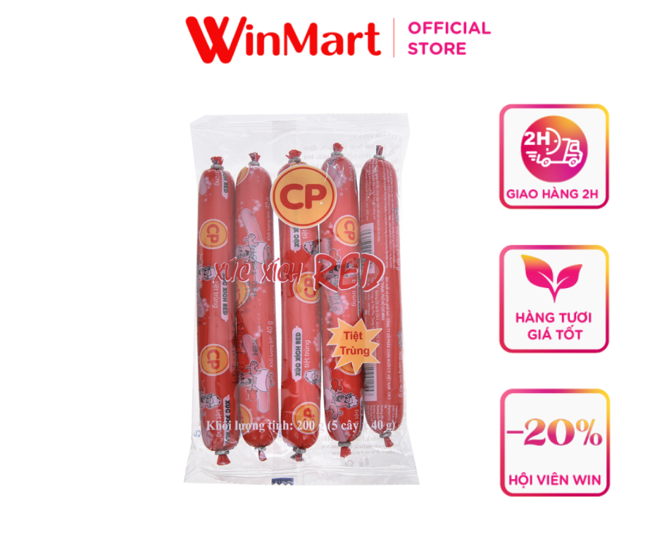 [Siêu thị WinMart] -  Xúc xích Red tiệt trùng CP gói 200g
