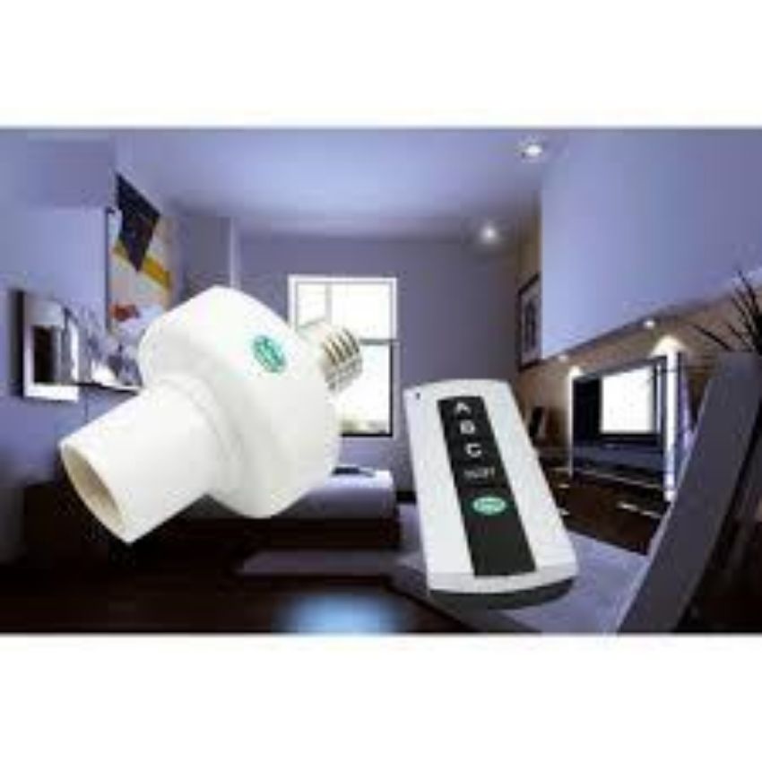 Đui đèn E27 - điều khiển từ xa bằng remote sóng RF