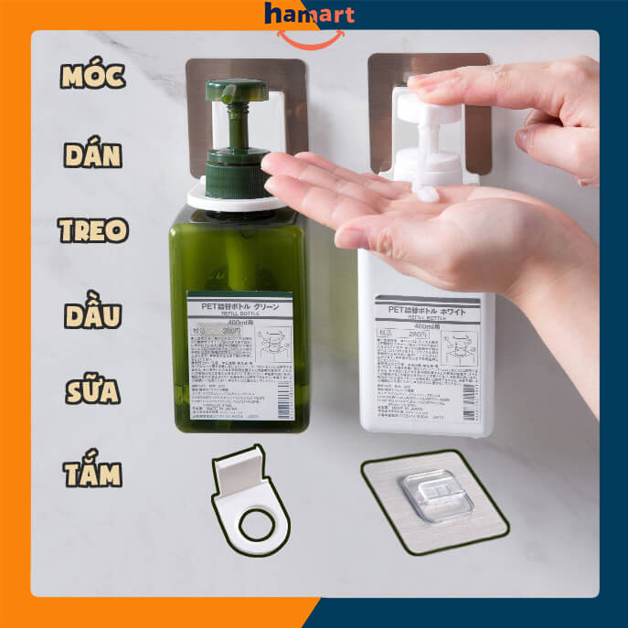 Wall Mounted Self-Adhesive Shampoo Bottle Shelf Liquid Soap Shower Gel Organizer Hook Holder Shelves Hanger Bathroom Accessories