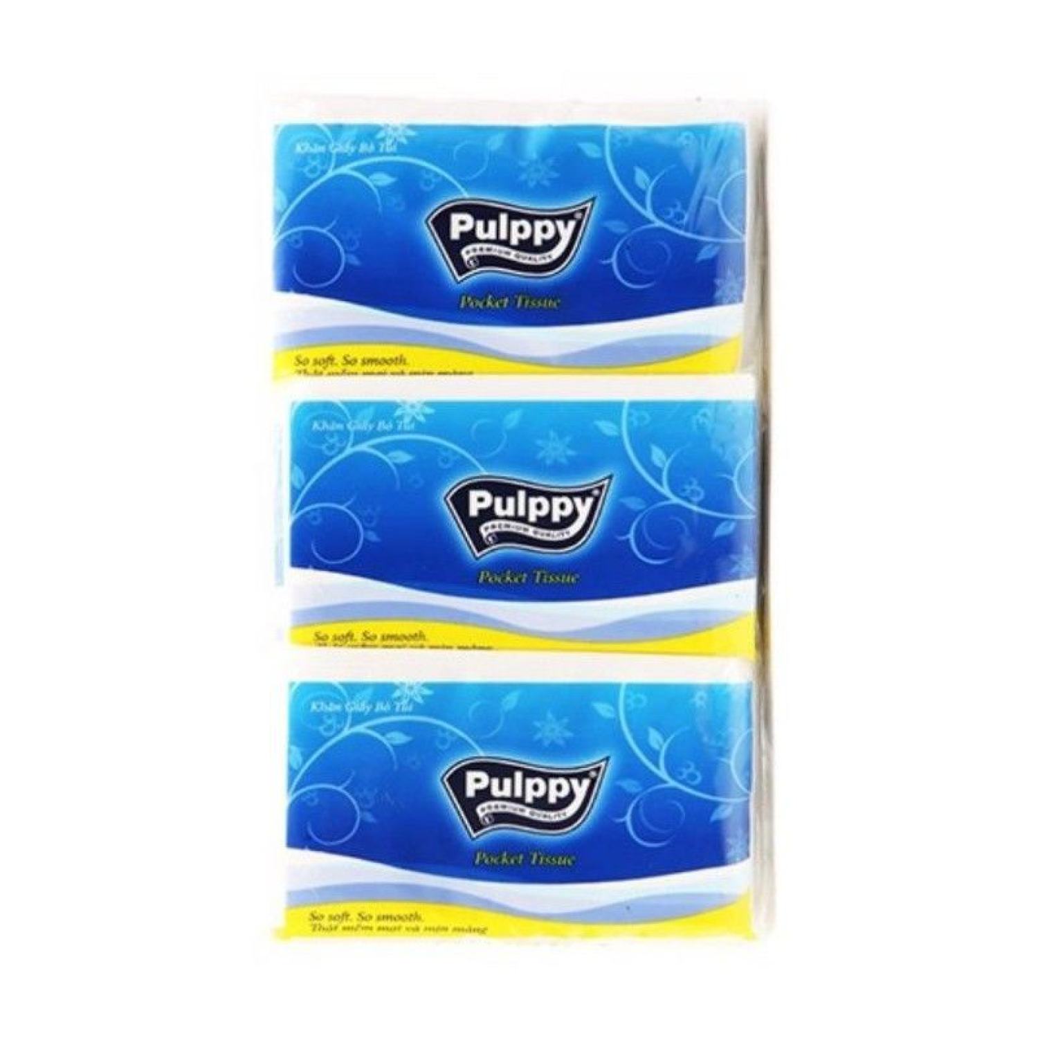 Khăn giấy bỏ túi pulppy regular lốc 6 gói