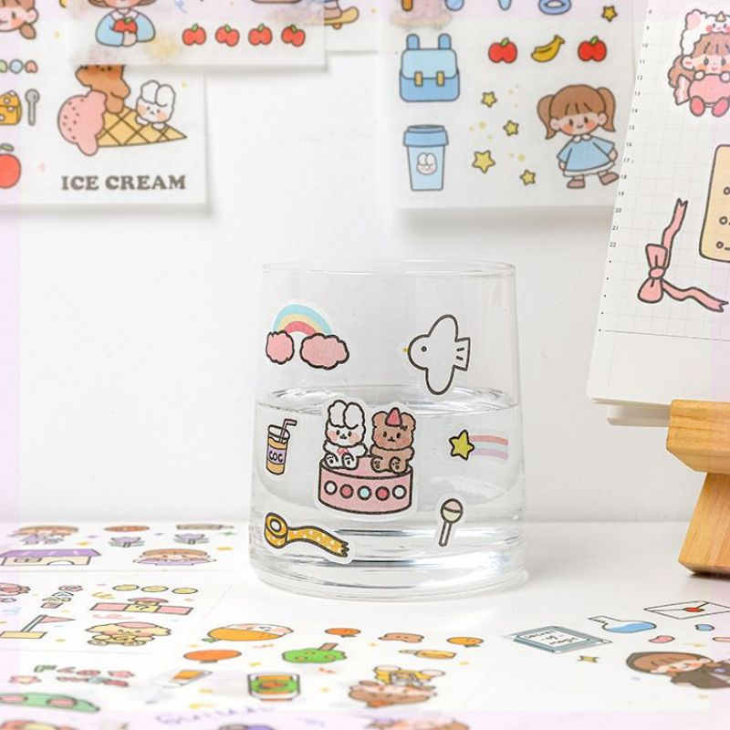 Set 5 Sticker Đáng Yêu - Miếng Dán Siêu Dính Chống Nước