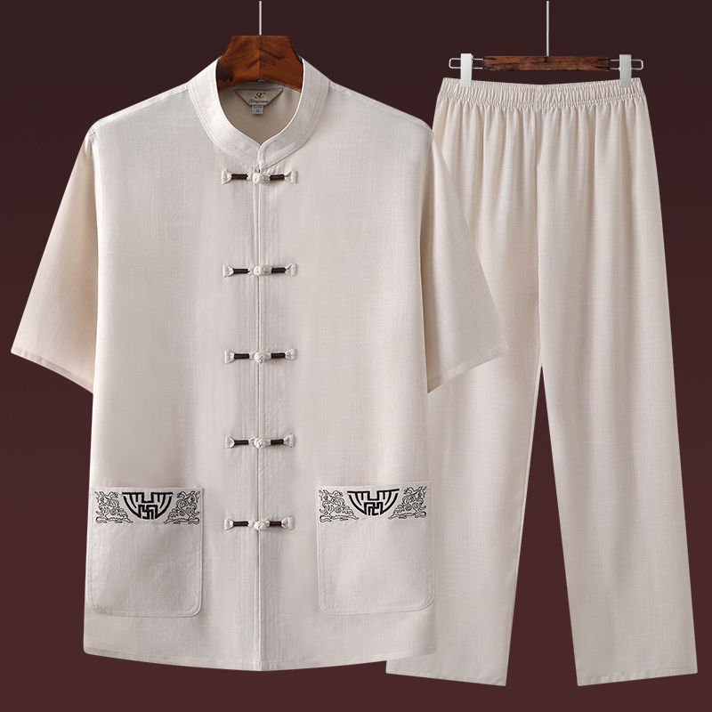 Bộ Đũi Nam cổ tàu ( Mát - Nhẹ Như Không) mã ( K96 )