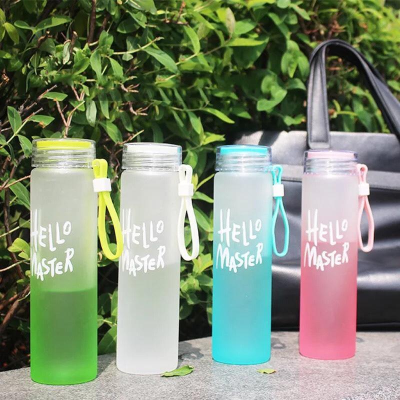 Bình nước thủy tinh Hello Master 480ml