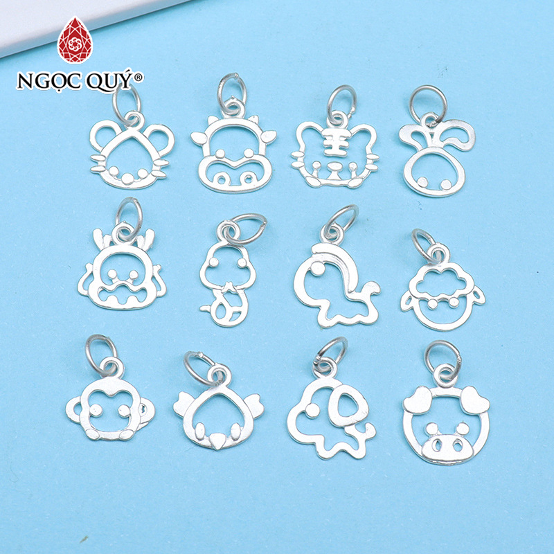 Charm bạc treo 12 con giáp - Ngọc Quý Gemstones