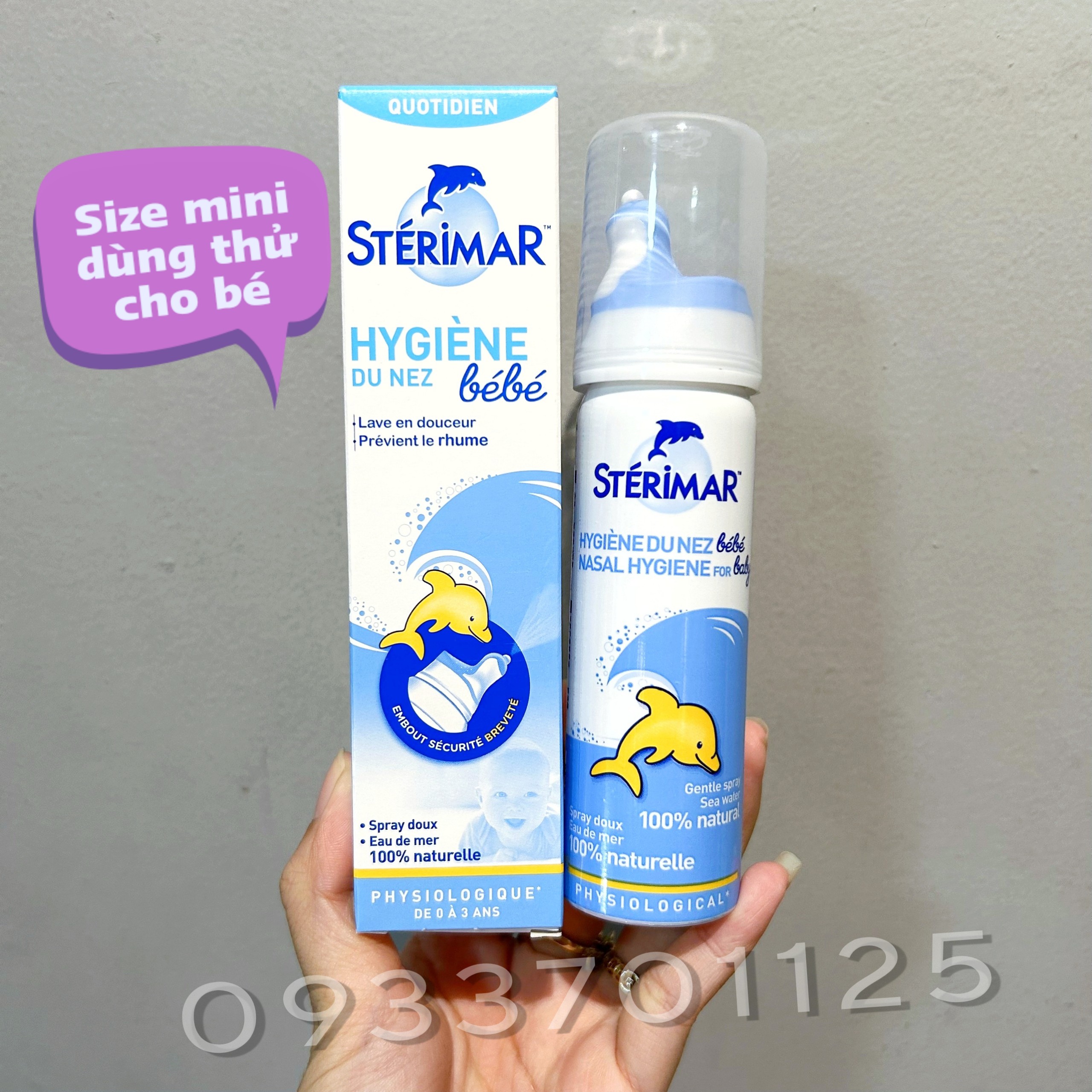Xịt muối biển cá heo Sterimar Pháp cho bé cưng