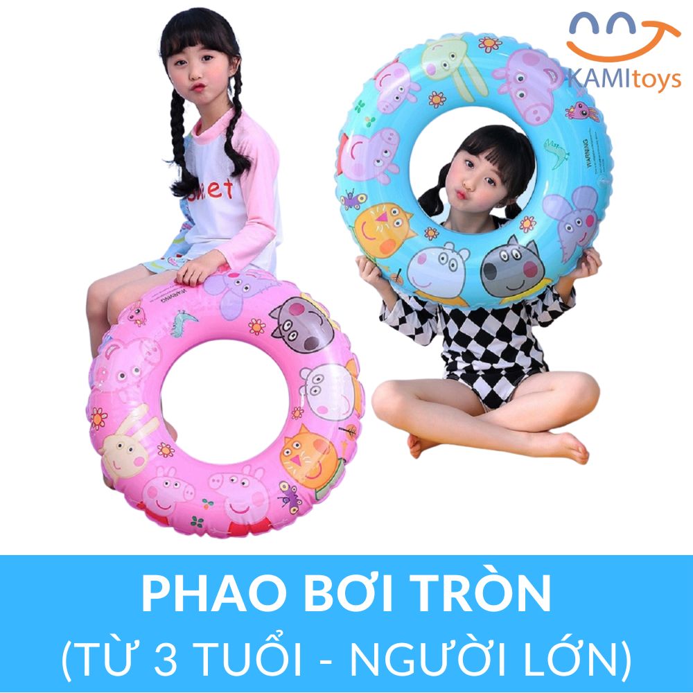 Phao bơi trẻ em và người lớn hình tròn (Nhiều mẫu Trai - Gái) mã 50023