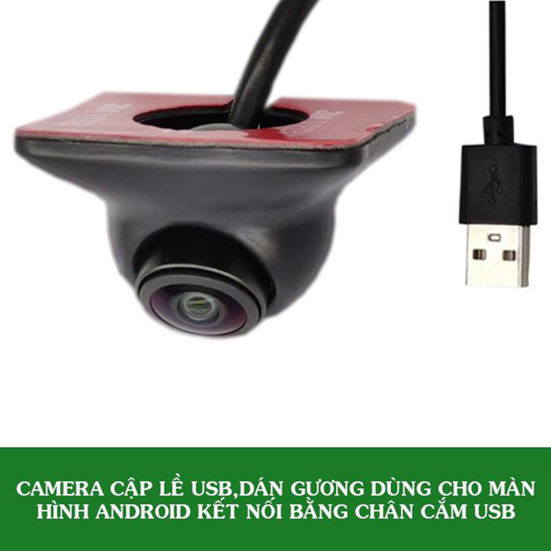 Camera Cặp Lề  AHD 1080P Dán Gương, Dùng Cho Màn Hình Android Kết Nối Qua Cổng USB