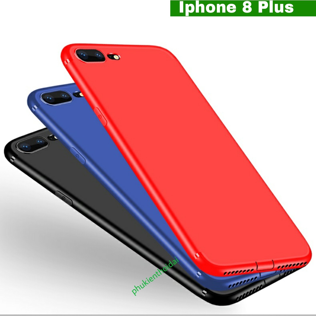 Ốp lưng Iphone 8 Plus dẻo màu siêu mỏng ôm máy cao cấp
