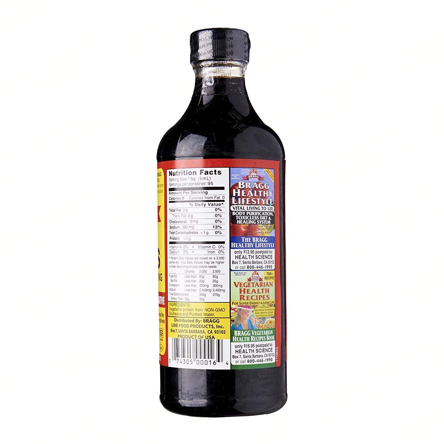 Nước tương (xì dầu) Non-GMO & Chế phẩm chăm cây Bragg Liquid Aminos 473ml