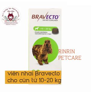 Bravecto 10-20kg - Trị ve ghẻ viêm da Demodex chó mẫu mới thumbnail