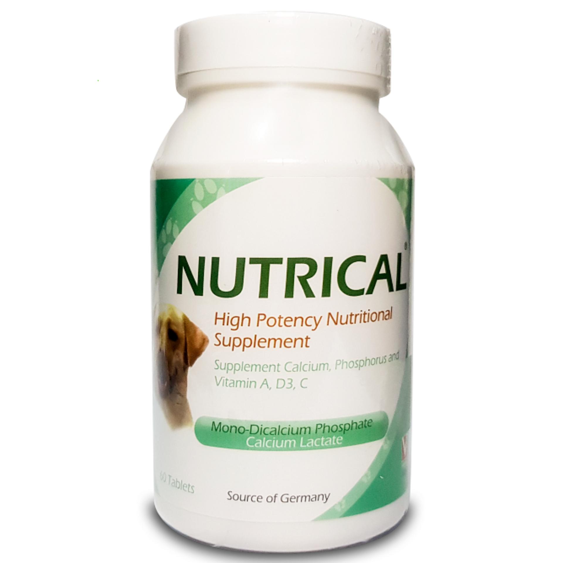 [HCM]Viên bổ sung canxi cho chó giống lớn - NUTRICAL (60 viên)
