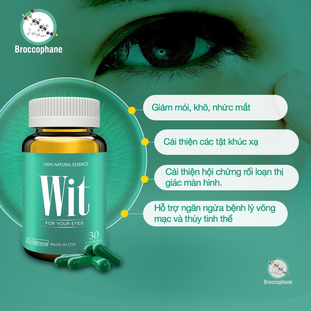 [HCM]Viên Uống Bổ Mắt Wit - Nhập Khẩu Từ Mỹ (30 Viên)