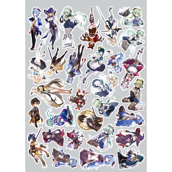 set 30 Sticker Game genshin impact hình dán anime game genshin impact