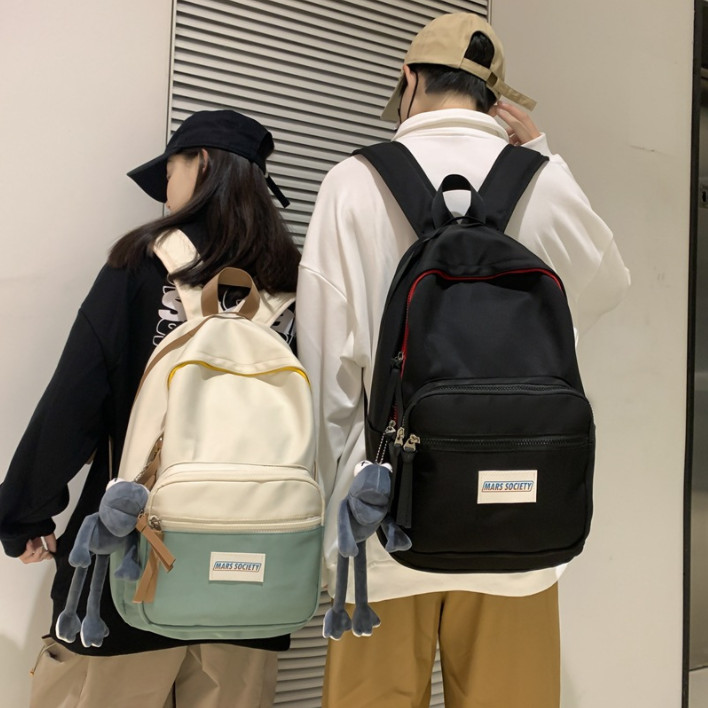Balo nam nữ unisex ulzzang đi học ba ngăn phối màu phong cách Hàn Quốc TINI đi học PK328
