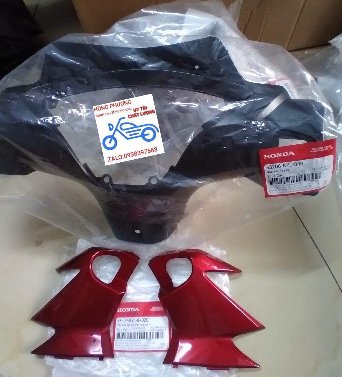 [HCM]HONDA-COMBO 4 MÓN DÀNH CHO XE FUTURE X MÀU ĐỎ...ZIN CHÍNH HÃNG
