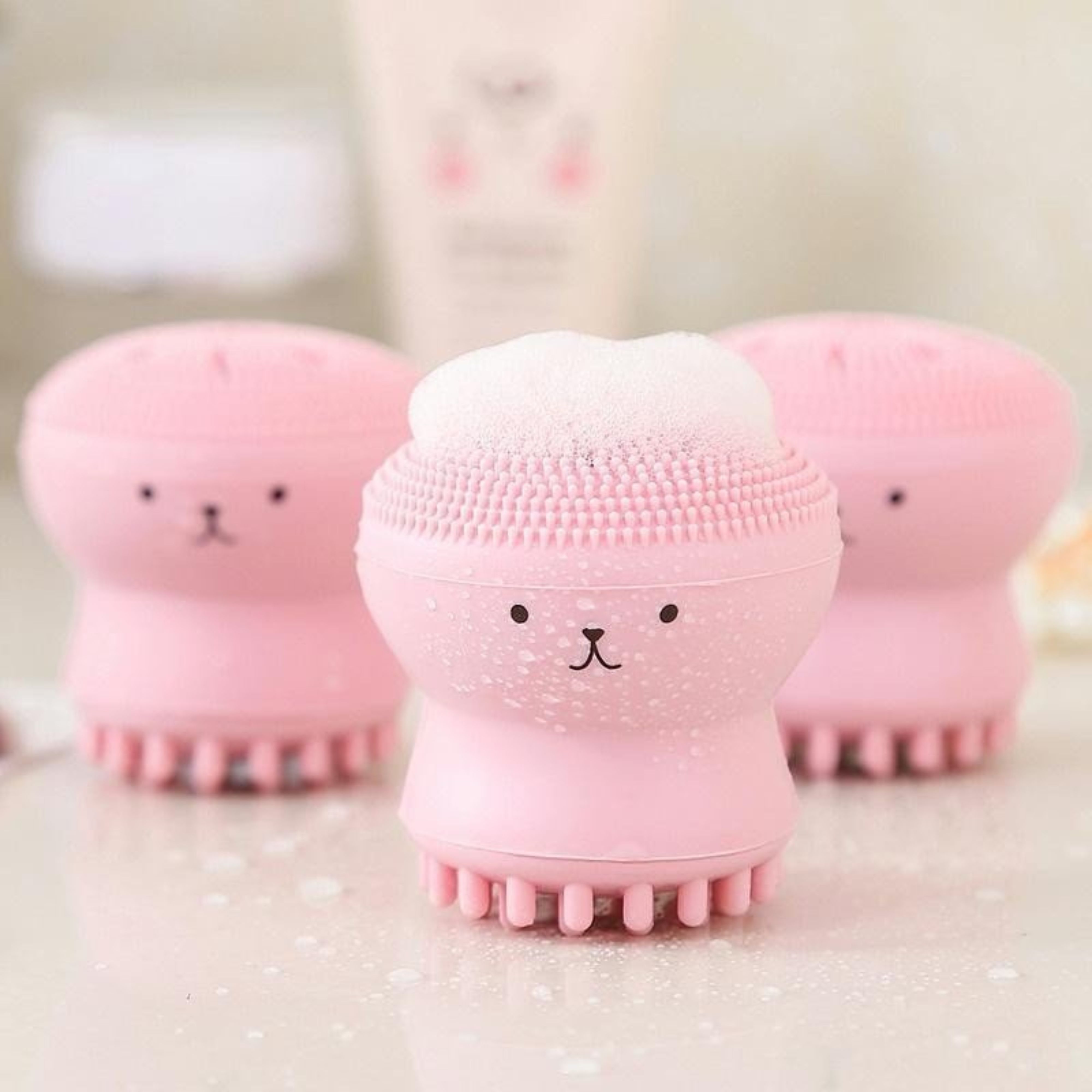 Cọ rửa mặt tạo bọt silicon hình bạch tuộc cute (gia hân cosmetic)