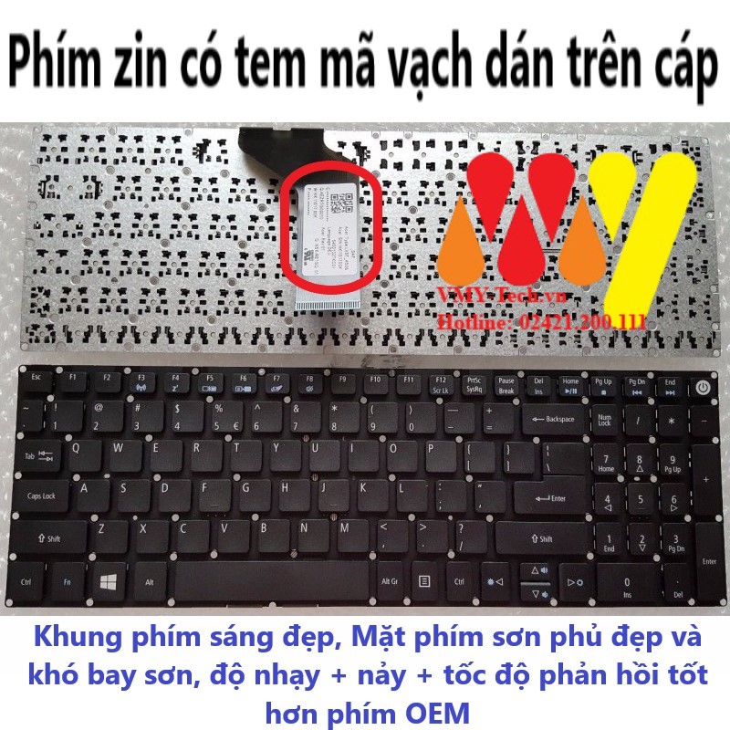 Bàn phím laptop Acer Aspire E5-573 E5-722 E5-772 V3-574G E5-532G E5-722 E5-522 E5-574