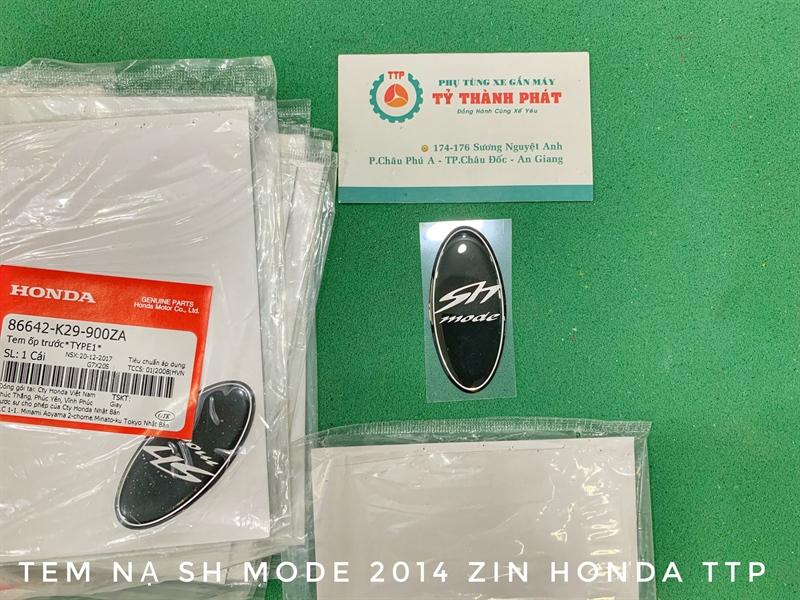 Tem nạ SH Mode đen zin ( 1 miếng )