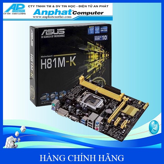 Bo mạch chủ main asus h81m-k - hàng chính hãng - bảo hành 36 tháng