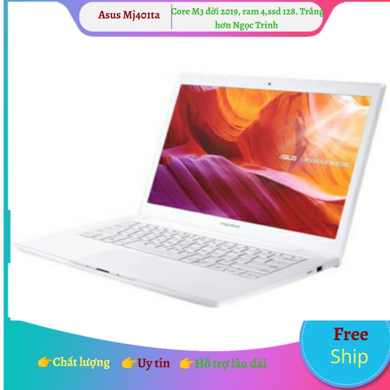 Laptop Asus Imaginebook MJ401TA, core m3 , 4G, 128G, 14in FHD 1080, new box 100%, giá rẻ tặng cặp, chuột quang, 2 phần mềm bản quyền tienganh123 và luyenthi123 trọn đời máy