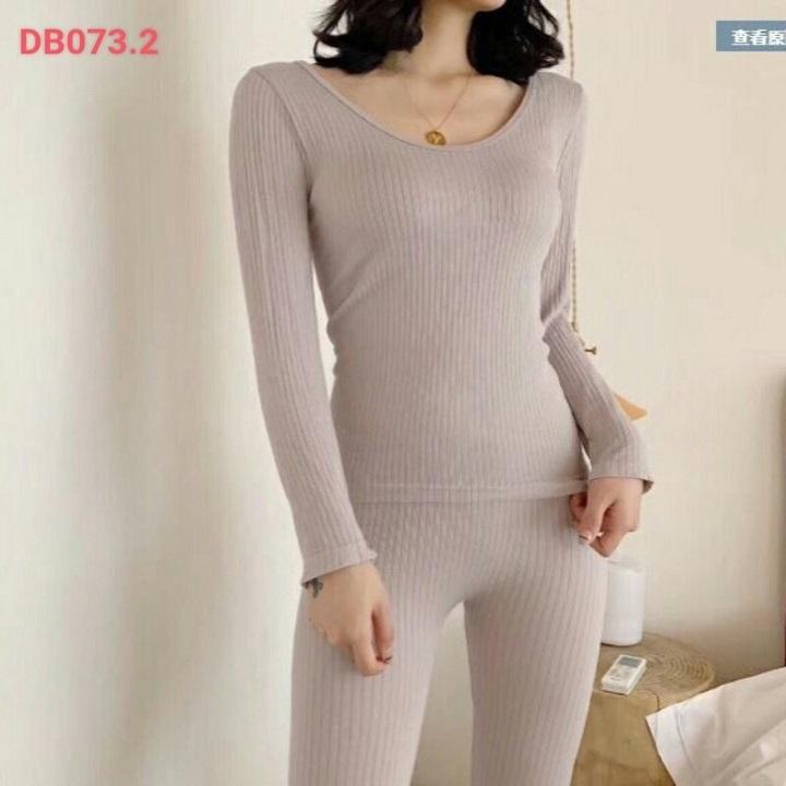 BỘ QUẦN ÁO GIỮ NHIỆT NỮ HENNY ROE-Bộ đồ giữ nhiệt len tăm cho nữ,quần áo giữ nhiệt,quần áo nữ,áo giữ nhiệt nữ