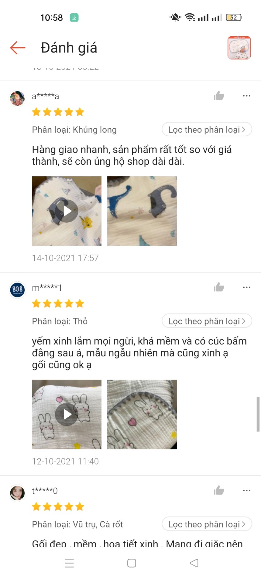 Gối sợi tre 10 lớp cho bé sơ sinh