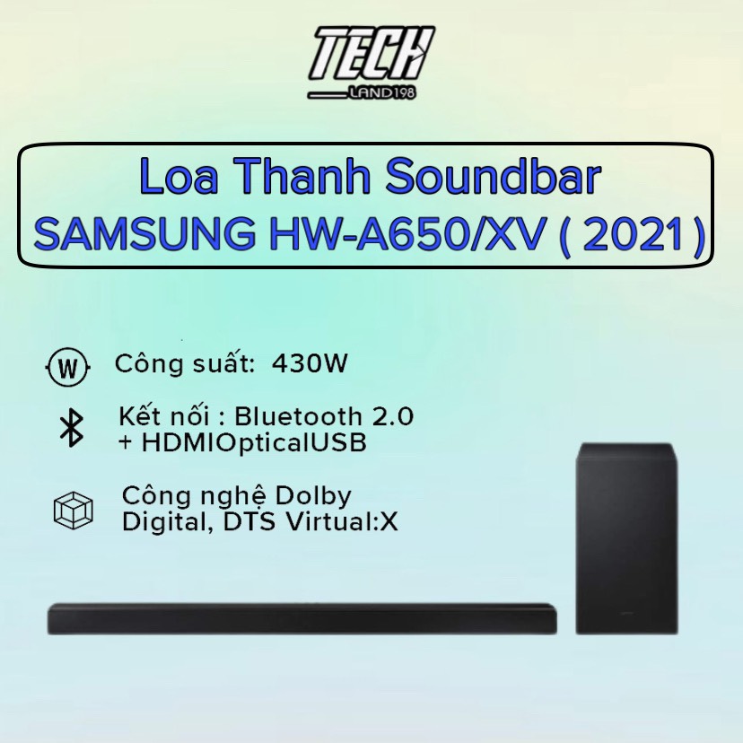 [FREE SHIP TOÀN QUỐC] Loa thanh Samsung HW-B650/XV công suất 430w 3.1 kênh - Hàng chính hãng - Bảo hành 12 tháng