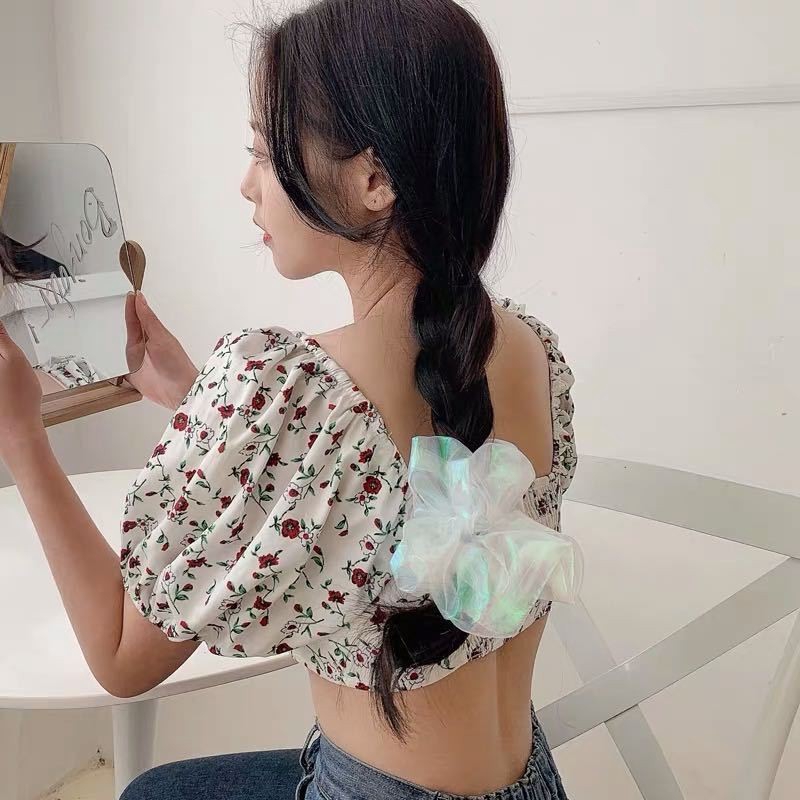 Dây cột tóc cỡ lớn lấp lánh phong cách hàn quốc cho nữ